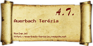 Auerbach Terézia névjegykártya