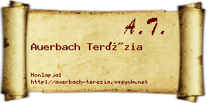 Auerbach Terézia névjegykártya