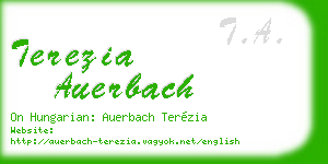 terezia auerbach business card